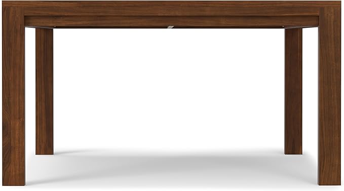 SIMPLIHOME Wilson Square Dining Table, Solid Wood Walnut Veneer, 54-inches Square, Transitional-Style Kitchen Table for up to 8 People