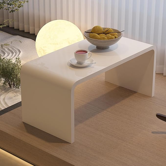 Acrylic 24" Desk-Multipurpose Modern Furniture for Use as Lap desks,Side/End Table in Living Rooms, Bedrooms and Offices,14" D x 24" W x 12" H (White)