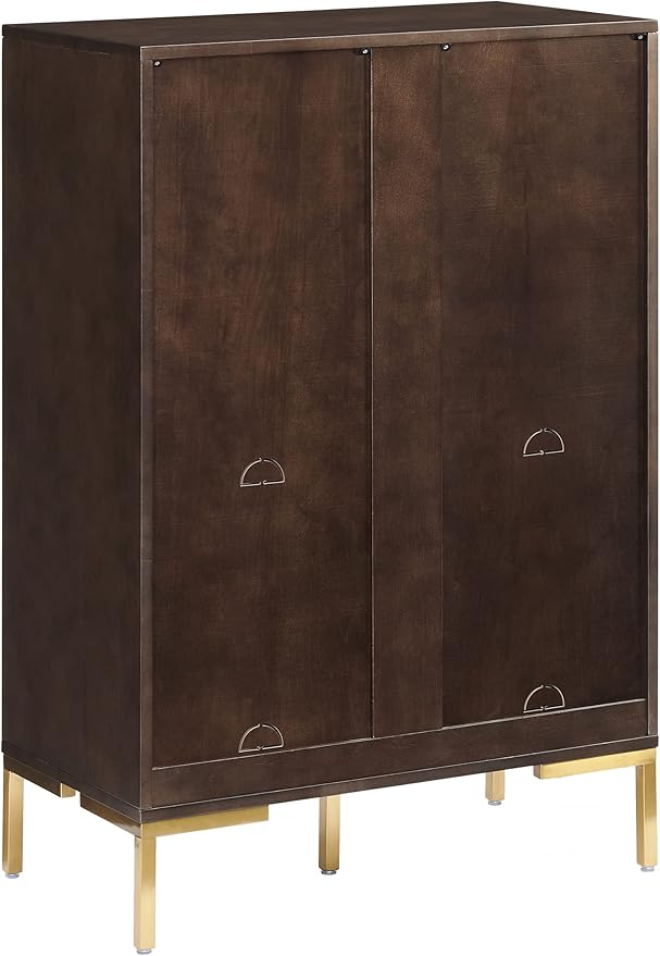 Crosley Furniture Juno Cube Bookcase and Record Player Stand with Storage for Vinyl Records, Dark Brown