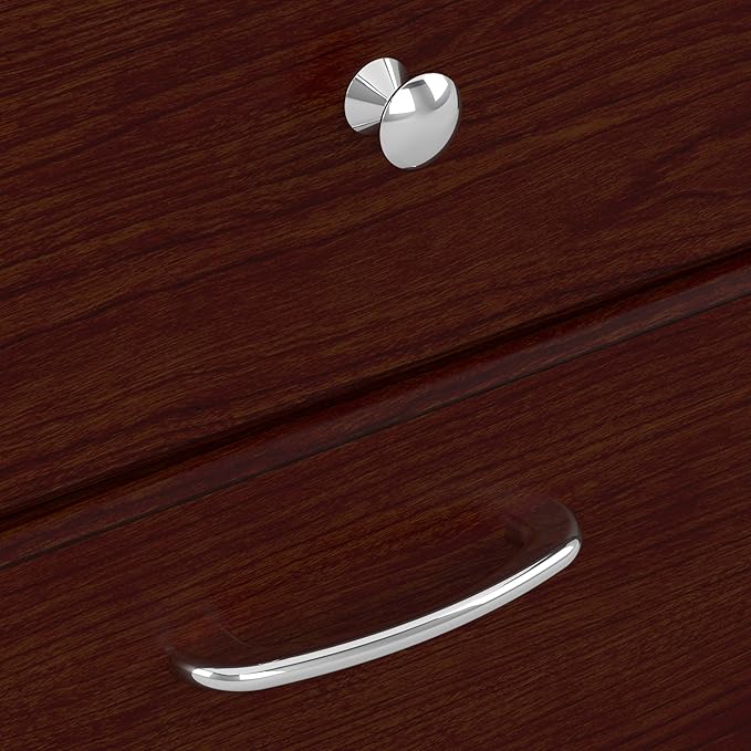 Bush Furniture Cabot L Shaped Computer Hutch, Corner Desk with Storage for Home Office, 60W, Harvest Cherry