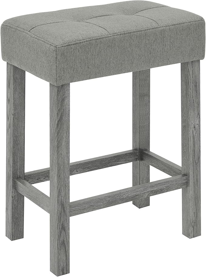 Ball & Cast 4 Piece Kitchen Dining Room Table and Chairs Set, Farmhouse Wooden Counter Height Bar-Sets w/USB Ports & Power Outlet & 3pcs Stools, 59" Sofa-Table Barstool w/Charging Station, Grey