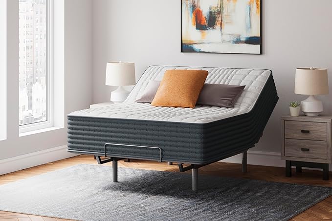 Signature Design by Ashley Hybrid 1400 14 Inch Extra Plush Gel Memory Foam Mattress with Edge Support for Pressure Relief, California King, Fiberglass Free, Mattress in A Box