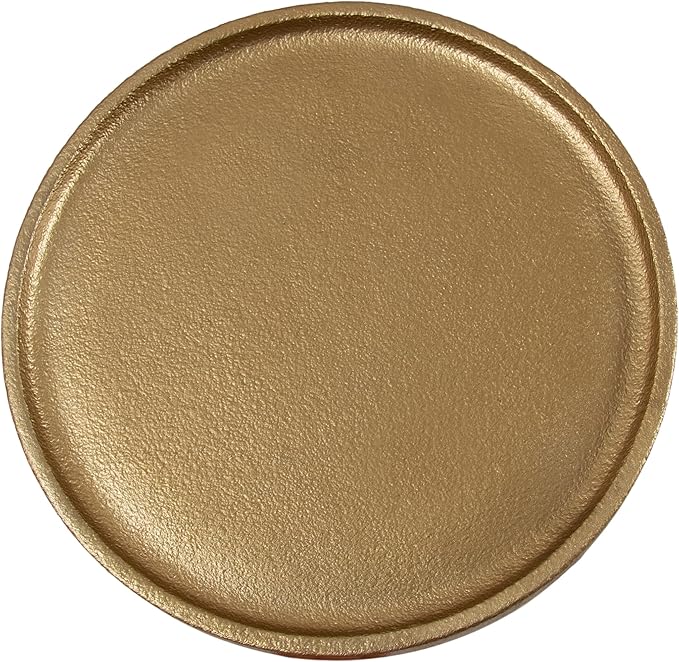 Kate and Laurel Rava Modern Round Metal Drink Table with Sandcast Aluminum Construction for Indoor Plant Stand, 10x10x21, Gold