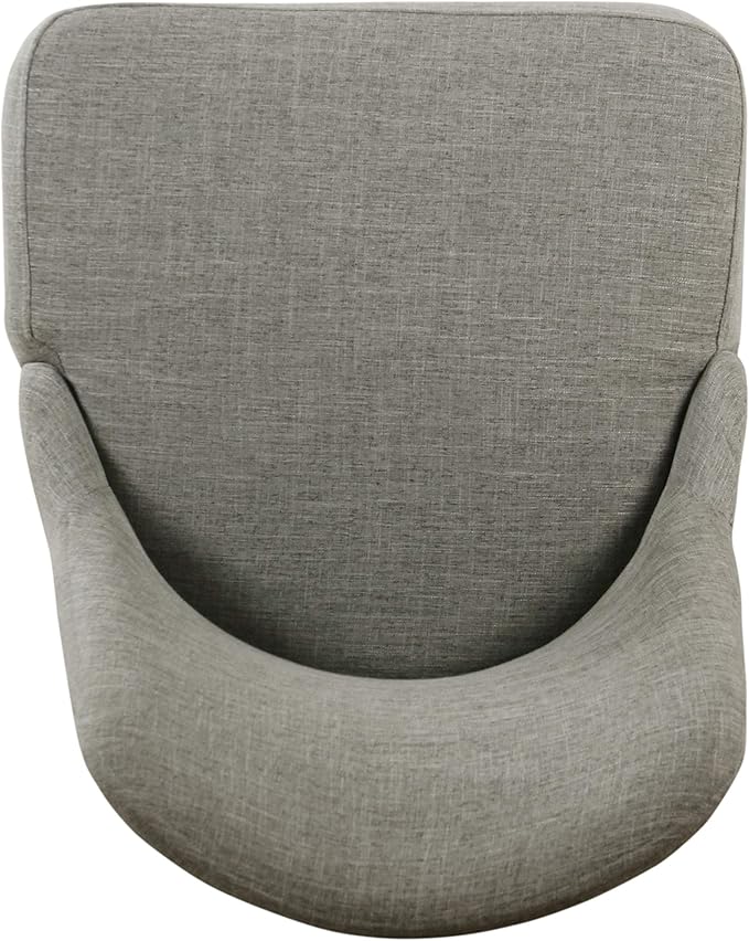 Homepop Home Decor | Upholstered Gayle Slide Dining Chair | Dining Chair Single | Decorative Home Furniture, Woven Gray