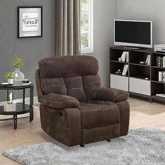 Recliner Chair, Recliner Home Theater Seating, Electric Reclining Chair for Adult, Breathing Chair for Living Room, Dark Brown