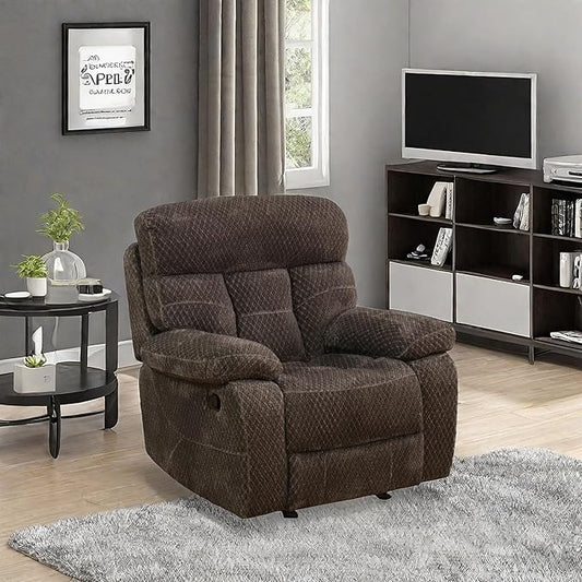 Recliner Chair, Recliner Home Theater Seating, Electric Reclining Chair for Adult, Breathing Chair for Living Room, Dark Brown