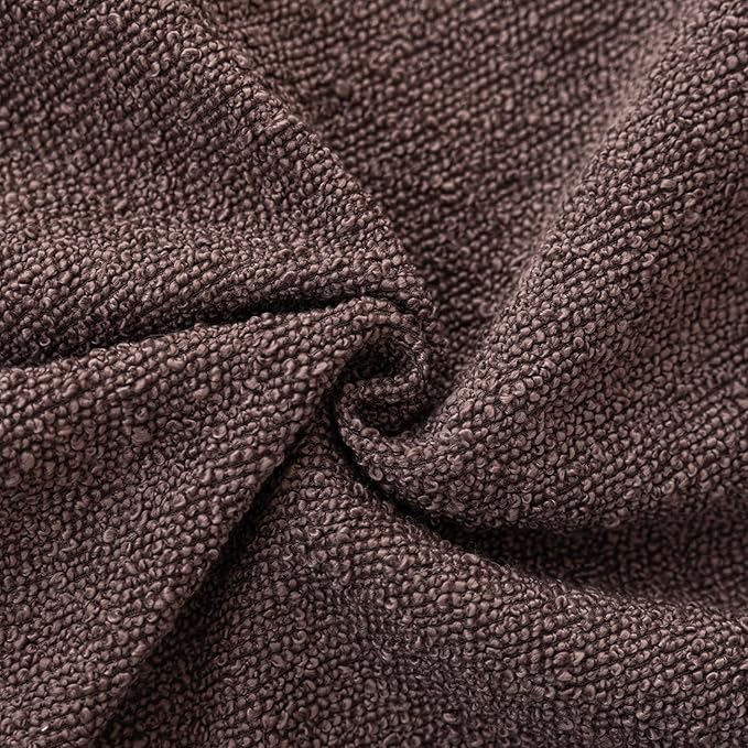 Foindtower Set of 2, Decorative Textured Boucle Throw Pillow Covers Accent Solid Pillow Cases Soft Cozy Couch Cushion Case for Chair Sofa Bedroom Living Room Home Decor 26x26 Inch Dark Purple