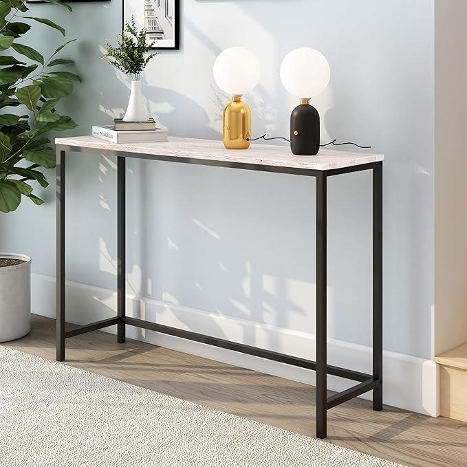 Console Table for Entryway Narrow Sofa Tables Entryway Table Rustic Narrow Entrance Console Table Front Door Console Table Accent Table for Living Room Entryway Corridor Hallway Natural Wood Color