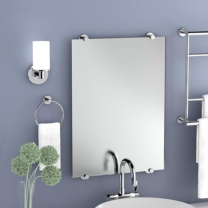 Gatco Latitude II Rectangle Mirror,, Chrome, 31.5 Inch, Frameless Rectangle, 31.50"H X 27.50"W