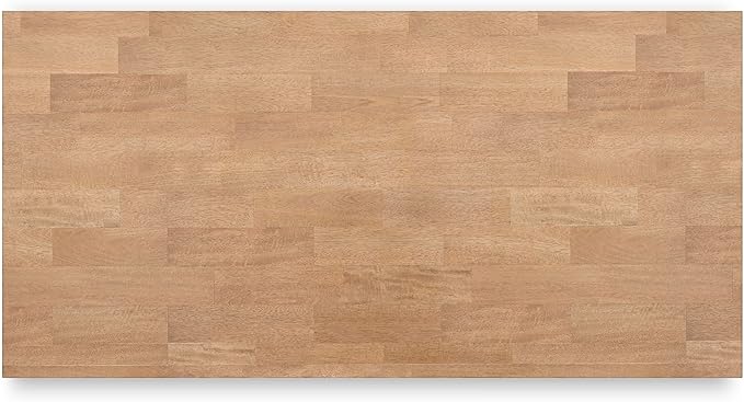 Signature Design by Ashley Gesthaven Modern Counter Height Dining Table with 3 Shelves and Trestle Base, Light Brown & Blue