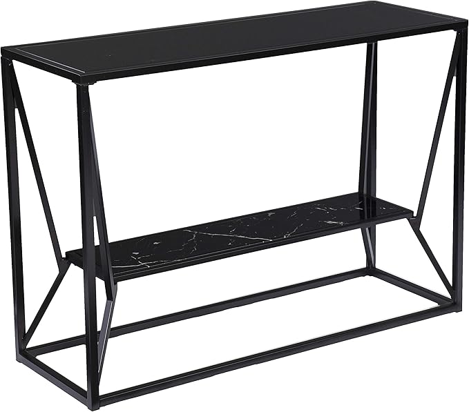 SEI Furniture Argall Console Table, Black