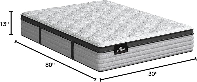 Kingsdown Passions Imagination Pillow Top Mattress, Queen, Extra Plush, Fabric, Multi-color