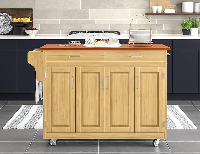 homestyles Create Kitchen Cart, Oak, Natural