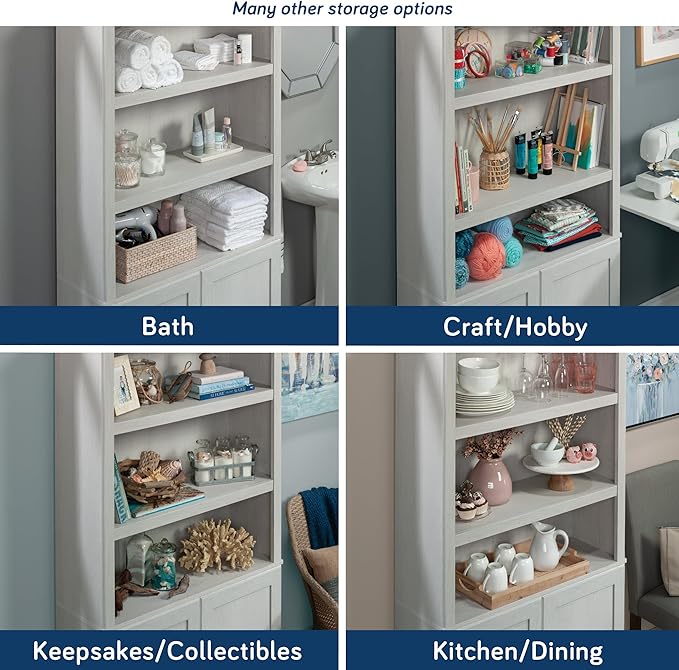 Sauder Miscellaneous Storage Library, Glacier Oak Finish