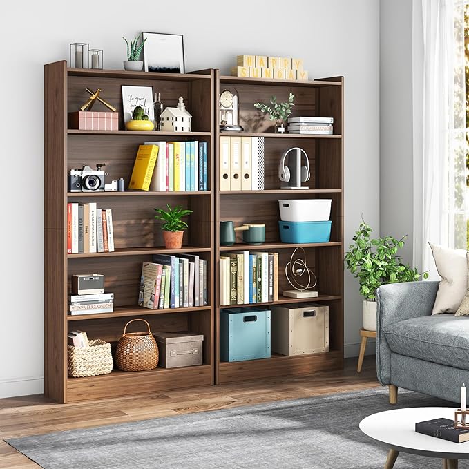 Tribesigns 72-inch Tall Bookcase, Modern 6-Tier White Library Bookshelf with Storage Shelves, Large Open Bookcases Wood Display Shelving Unit for Bedroom Living Room Office