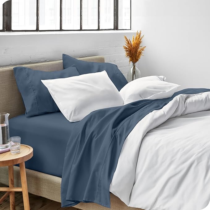 Bare Home Twin Sheet Set - 1800 Ultra-Soft Microfiber Twin Bed Sheets - Double Brushed - Deep Pockets - Easy Fit - Extra Soft - 3 Piece Set - Bedding Sheets & Pillowcases (Twin, Bering Sea)