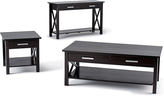 SIMPLIHOME Kitchener SOLID WOOD 21 inch Wide Square Contemporary End Side Table in Hickory Brown for the Living Room and Bedroom