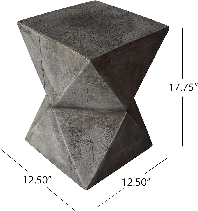 Christopher Knight Home Manuel Weight Concrete Accent Table, Light Gray