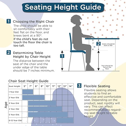 Children’s Factory, AB8010GYC, MyPosture Plus 10" H Chair, Gray with Chrome Legs, Kids Preschool, Daycare or Classroom Flexible Seating, Toddler Desk Chair
