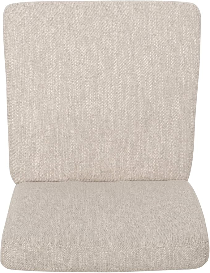 Christopher Knight Home Kuna Contemporary Upholstered Dining Chair (Set of 2), Beige + Weathered Brown