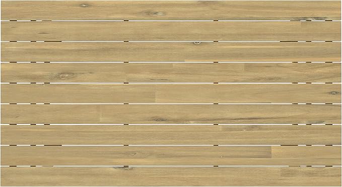 SIMPLIHOME Kona SOLID ACACIA WOOD 65 inch Wide Rectangle Contemporary Outdoor Dining Table in Light Teak for the Dining Room