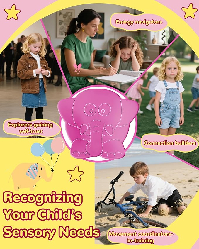 21" L × 19" W Spinning Chair for Autistic Kids, Sensory Toys for Kids with Autism, Sit and Spin, Toddlers & ADHD Children, Sensory Products Swivel Chair, Pink
