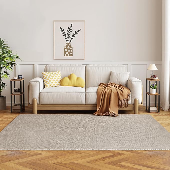 TUTOTAK Small Side Table, Narrow End Table, Bedside Table, Set of 2, Couch Side Table with Wheels for Living Room or Bedroom, Brown TB01BB0612