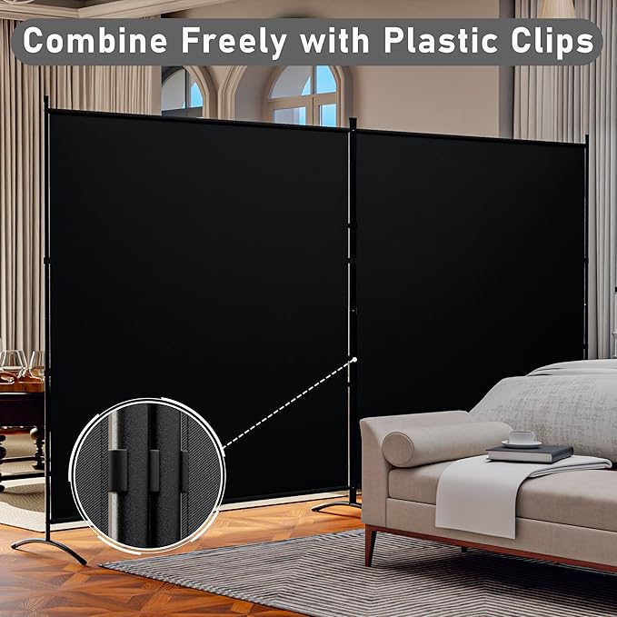 Room Divider 63''W x 71''H Large Single Panel, Privacy Screen for Room Partitions, Portable Room Divider Screen for Room Separtion, Freestanding Fabric Wall Divider for Office, School, Room Separator