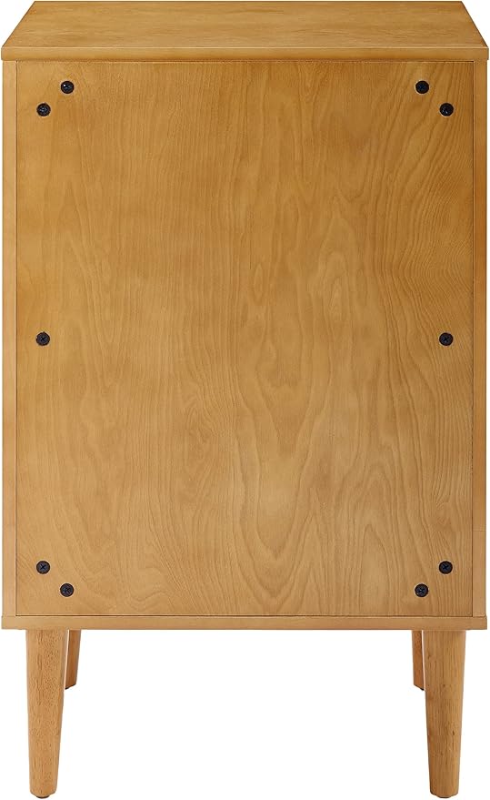 Crosley Furniture Everett Record Player Stand with Storage for Vinyl Records, Acorn
