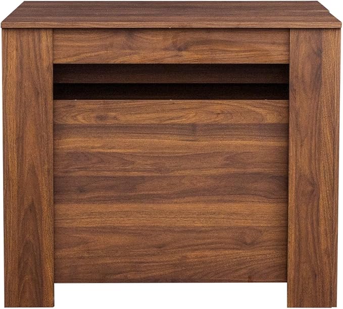 KEIKI 20"-118.5" L Extendable Foldable Dining Room Table for 1-10 People, Wood Multifunctional Rectangle Expandable Console Kitchen Living Meeting Room Furniture, 6 Tabletop Length Options, Walnut