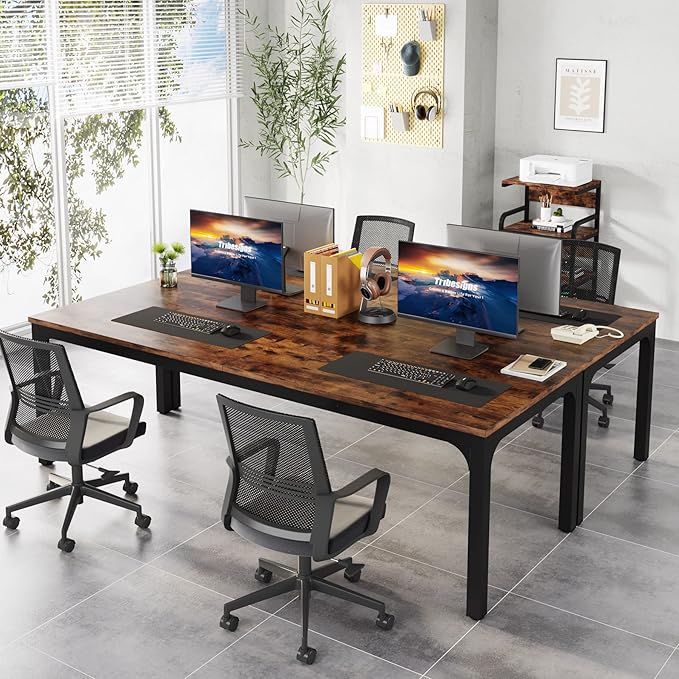 Tribesigns 78.7 Inches Extra Long Computer Desk 2 Person Desk, Double Long Desk, Workstaion for Home Office