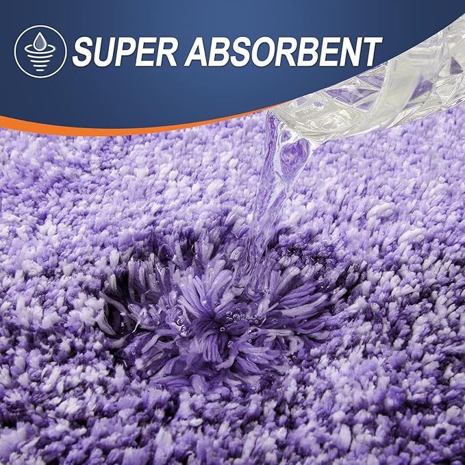 OLANLY Bathroom Runner Rugs 47x17, Extra Soft Absorbent Microfiber Bath Rugs, Rubber Backing, Quick Dry, Machine Washable Bath Mats for Bathroom Floor, Tub and Shower, Home Decor Accessories, Violet