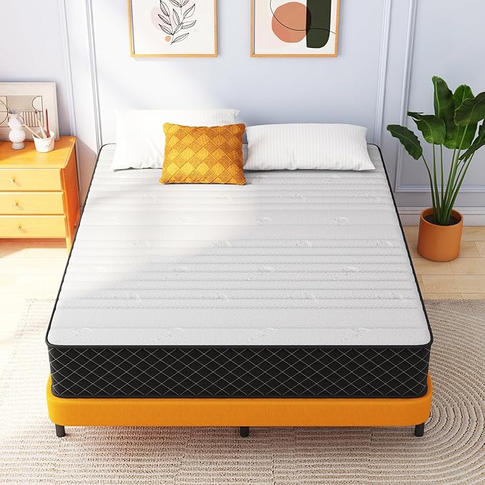Double Mattress, 10 Inch Hybrid Memory Foam Full Size Mattress, Full Bed Mattres in a Box Pressure Relief & Firm Mattresses,Double Size Matress