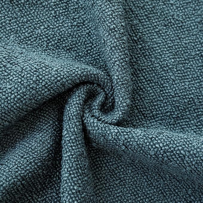Foindtower Pack of 2, Decorative Textured Boucle Throw Pillow Covers Accent Solid Pillow Cases Soft Cozy Couch Cushion Case for Chair Sofa Bedroom Living Room Home Decor 16x16 Inch Misty Blue