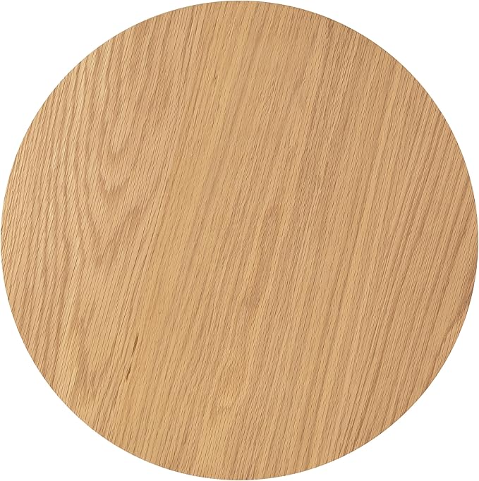 Round Side Table, Small Wood End Table Nightstand for Living Room, Bedroom, Office Small Spaces, Mid Century Modern Farmhouse Accent End Tables, Fluted Base Design, 16.93" D x 22.44" H