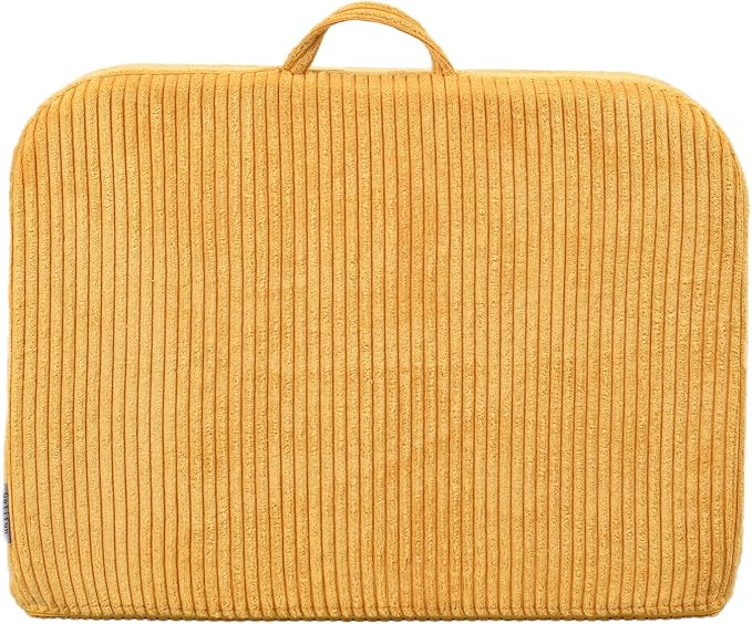 Getifun Kids Sofa, 2-in-1 Comfy Toddler Couch,Soft Sherpa Fold Out Toddler Chair for Boys and Girls (Yellow)