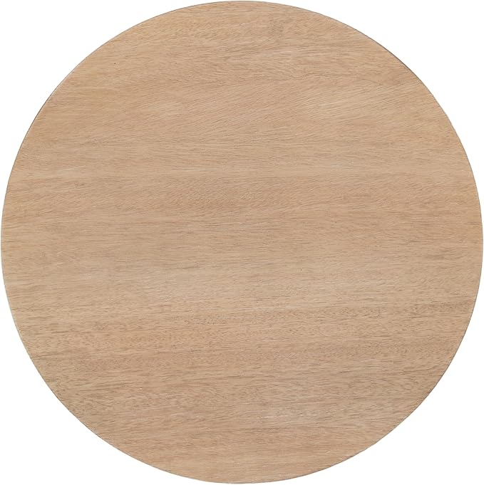 Kate and Laurel Foxford Modern Tiered Round Drink Table, 12 x 12 x 30, Light Natural, Transitional Two-Tier Circle Plant Stand for Use as Living Room Pedestal Table or Small Bedroom Nightstand