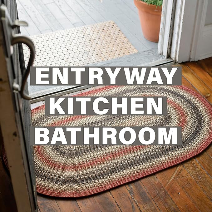 Homespice Chester Red Country Braided Hall Runner 22x72 The Perfect Kitchen Runner Rug