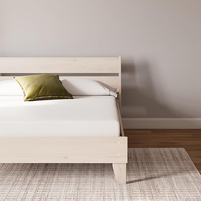 Signature Design by Ashley King Size 8 Inch Medium Firm Charcoal Gel & Green Tea Infused Memory Foam Mattress for Pressure Relief, Fiberglass Free, Mattress In A Box
