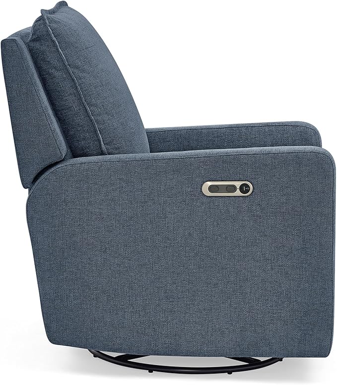 Delta Children babyGap Harlowe Power Recliner with USB-A and Type-C Ports Greenguard Gold Certified – Stain-Resistant Performance Fabric is Oeko-TEX Standard 100 Certified, Slate