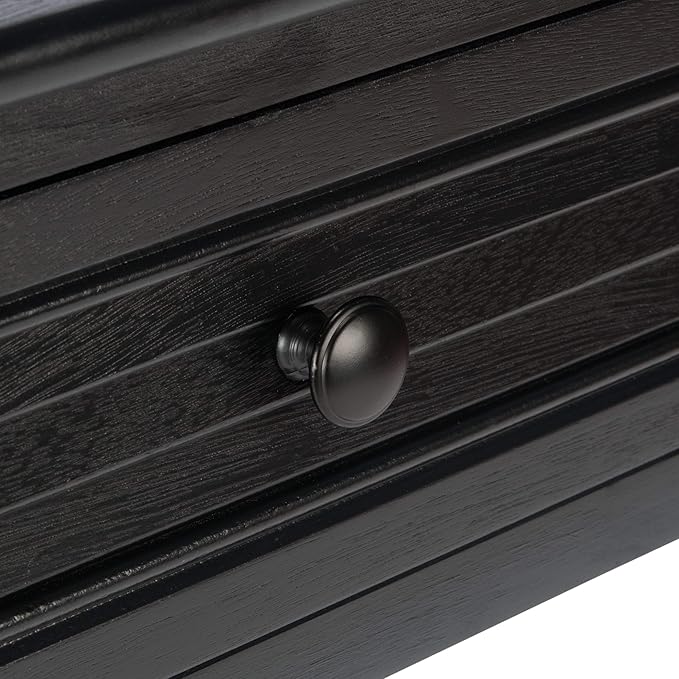 SAFAVIEH Home Collection Tate Black 2-Drawer Bottom Shelf Console Table CNS5720B