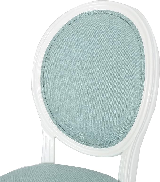 Christopher Knight Home Phinnaeus Fabric Dining Chairs, 2-Pcs Set, Light Blue