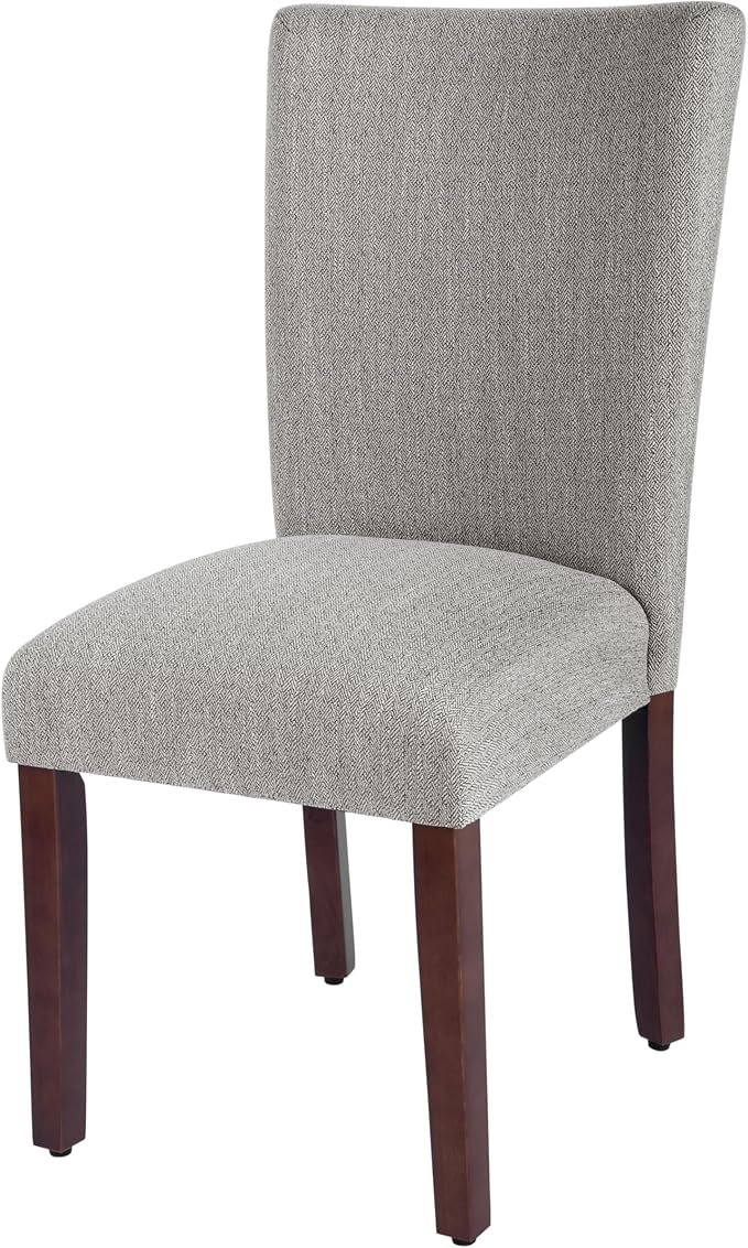 HomePop Parsons Classic Upholstered Accent Dining Chair, Single Pack, Light Grey