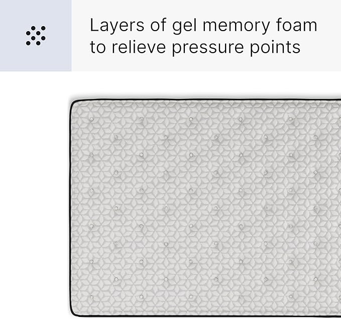 Signature Design by Ashley Limited Edition Pillow Top 13 " Pillow Top Hybrid Mattress with Gel Memory Foam and Edge Support for Cool Sleep and Pressure Relief, Full, Fiberglass Free, Mattress In A Box