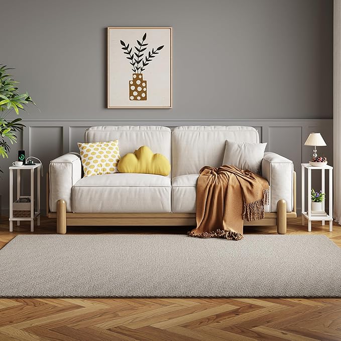 TUTOTAK Small Side Table, Narrow End Table, Skinny Sofa Table, Slim Nightstand, Couch Table, Living Room, Bed Room, White TB01BW062