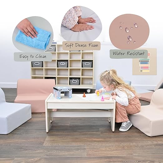 Children's Factory Library Loungers, Flexible Seating Classroom Furniture, Comfy Kids Chairs, Soothing Elements Colorway, Set of 4