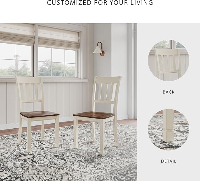 Signature Design by Ashley WhiteOwing Dining Chair, Brown/Cottage White