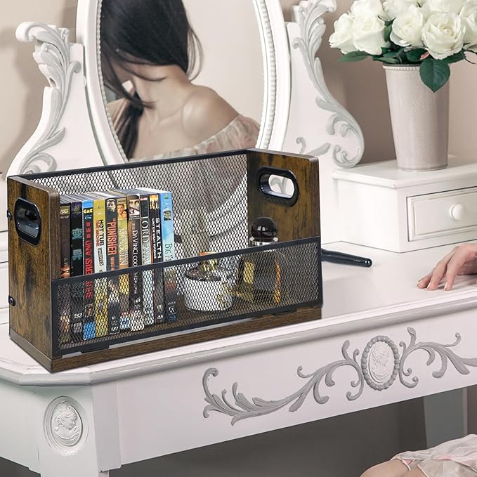 DVD Storage Rack - DVD Storage Case Holds 28 Full Case DVDs, 32 Blu-Ray Disc, Desktop or Closet DVD Stand, CD Display for Blu-Ray | Video Gam e Cases | Papers | Cards