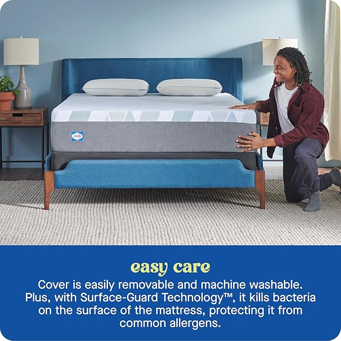 Sealy Dreamlife 14” Foam Mattress-in-a-Box, California King, SealyComfort Gel Memory Foam, SealySupport Transition Foam, Machine Washable Cover