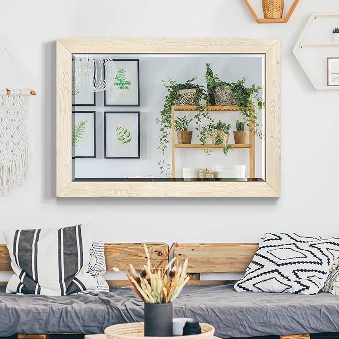 Wexford Home Barnwood Wood Full Length Mirror - Distressed White (AR1-L01)